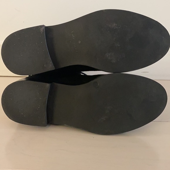 Kate spade suede booties w/double gold accent - Picture 3 of 6